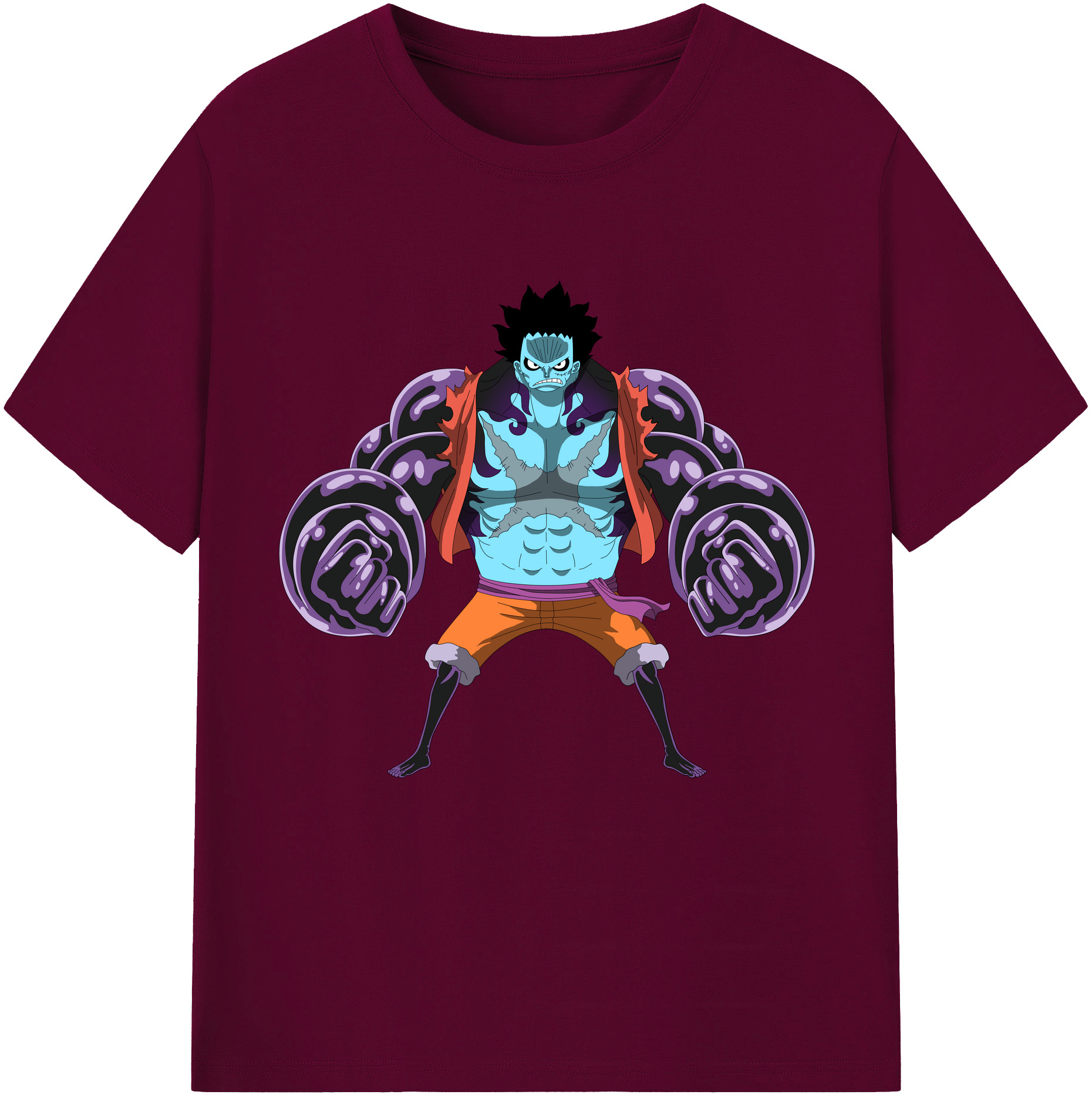ワンピース モンキー・D・ルフィ ONE PIECE Monkey D. Luffy レディースカジュアルプリントTシャツ（綿100％）